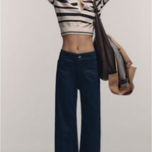 Maeve The Colette Crop High-Rise Wide Leg Jeans